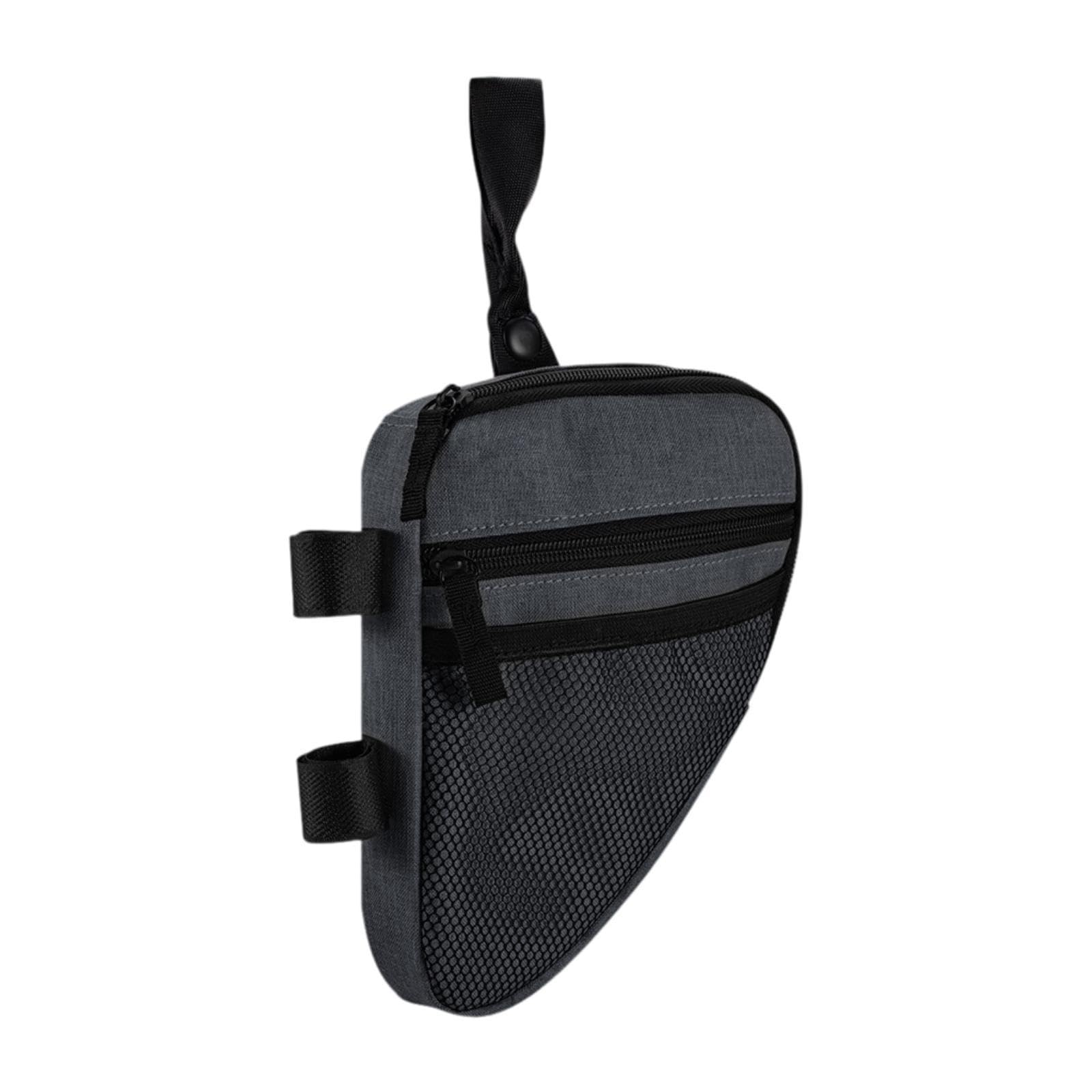 Bolsa para Muletas de Antebrazo Impermeable con Bolsillo de Malla Triangular de Poliéster Diseño Compacto para Accesorios Y Guardar Artículos Adecuada, Gris