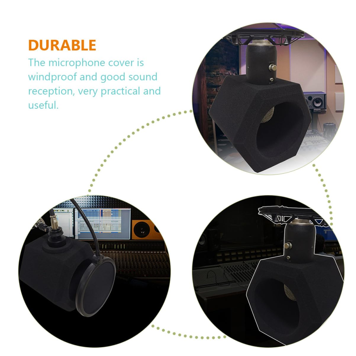 Mic Cover Windscreen Professioneller Mikrofon Schutz Für Aufnahmen Ktv Und Anti- Filter Für Mikrofone Verbessertes Geräuschmanagement