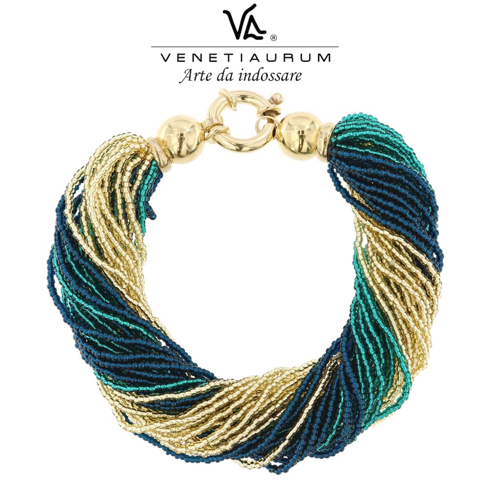 Venetiaurum - Bracciale Multifili per Donna In Vetro e Argento 925 - Gioiello Made In Italy Certificato
