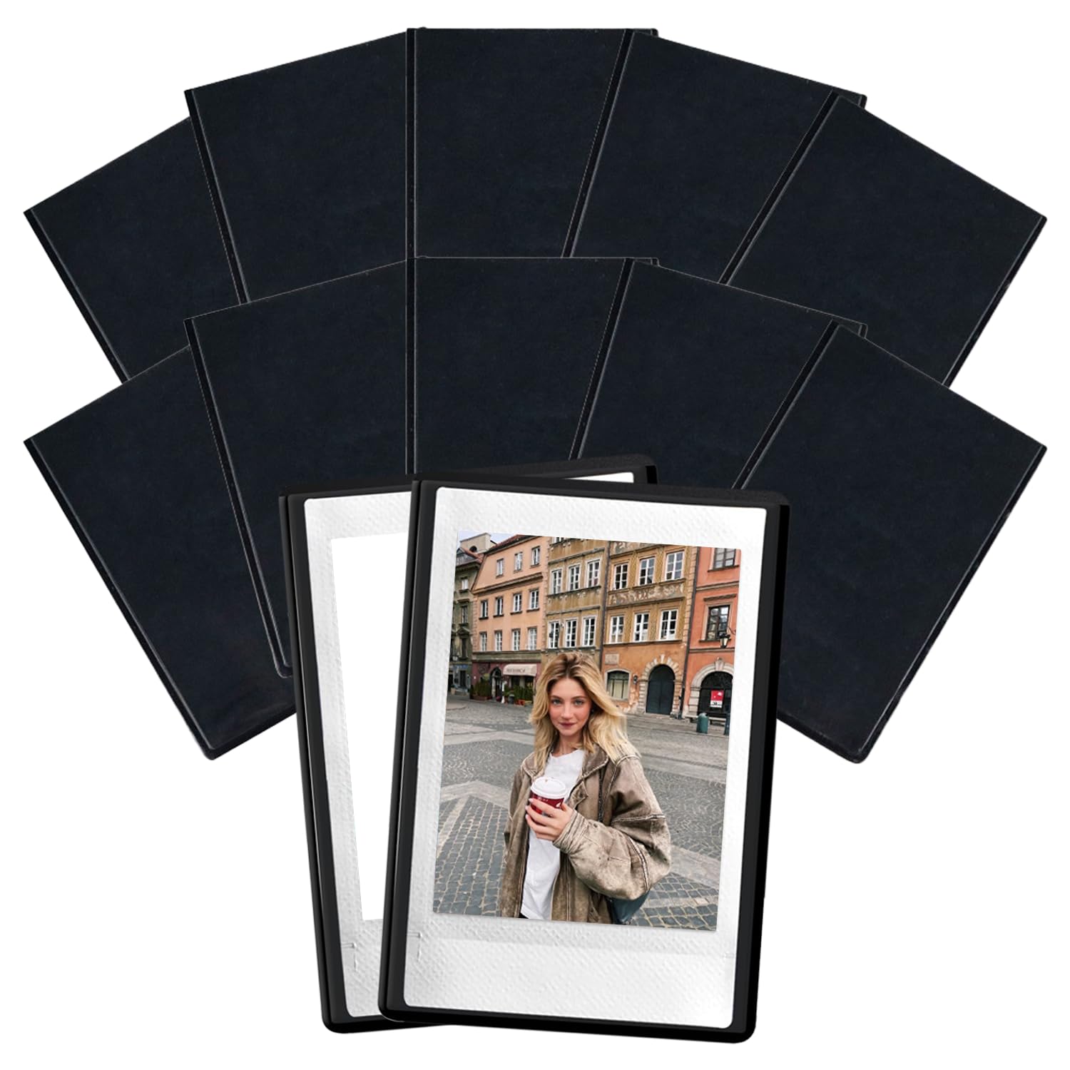 Solbrezeni Black 10Pcs Magnetic Picture Frame, Strong Magnets Magnetic Frame, Magnetic Photo Frames For Fridge, Mini Photo Frames, Fits For Kids, Family, Pictures, Postcard, Notices 9.3 X 6.3Cm (Black)