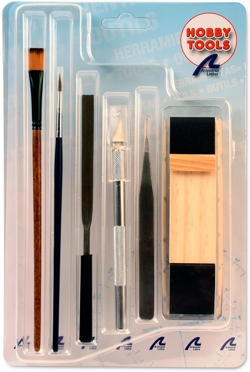 Artesana Latina  Basic Set of Modeling Tools N2 - Model 27003N  Tools Kit for Model Building and Handicrafts in Wood