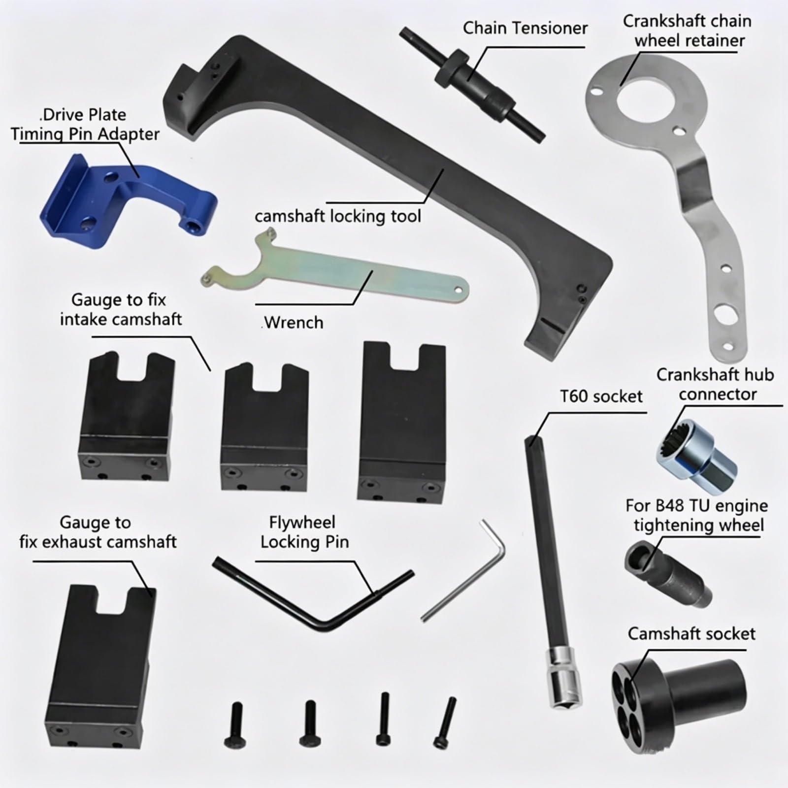 Kit Herramientas Correa Compatible Con Para B37 B38 B47 B48 B58 Herramienta De Bloqueo Del Árbol De Levas Del Motor Juego Sincronización Del Motor 2360895 2288380 2365488 2456372