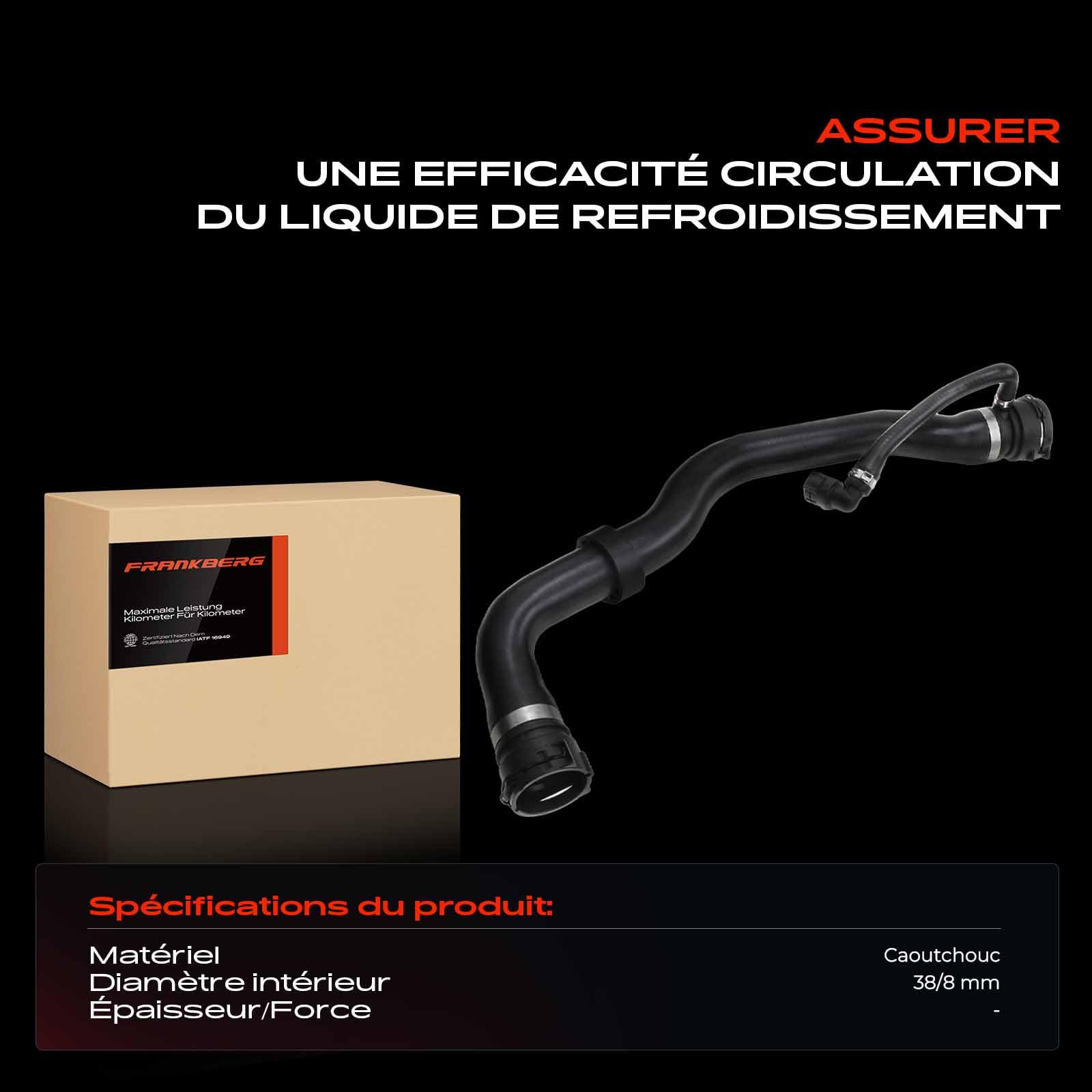 Frankberg Durite de radiateur, durite de chauffage, supérieure 11533401058