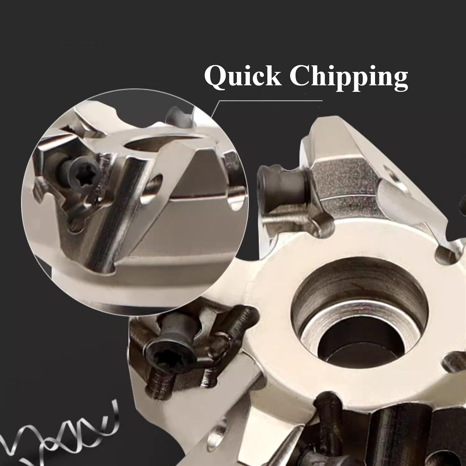 Face Mill 1-1/4" x 4" x 2" Fast Feed Milling Cutter 90° Surface Milling Cutter 7 Flutes for Heavy Cutting