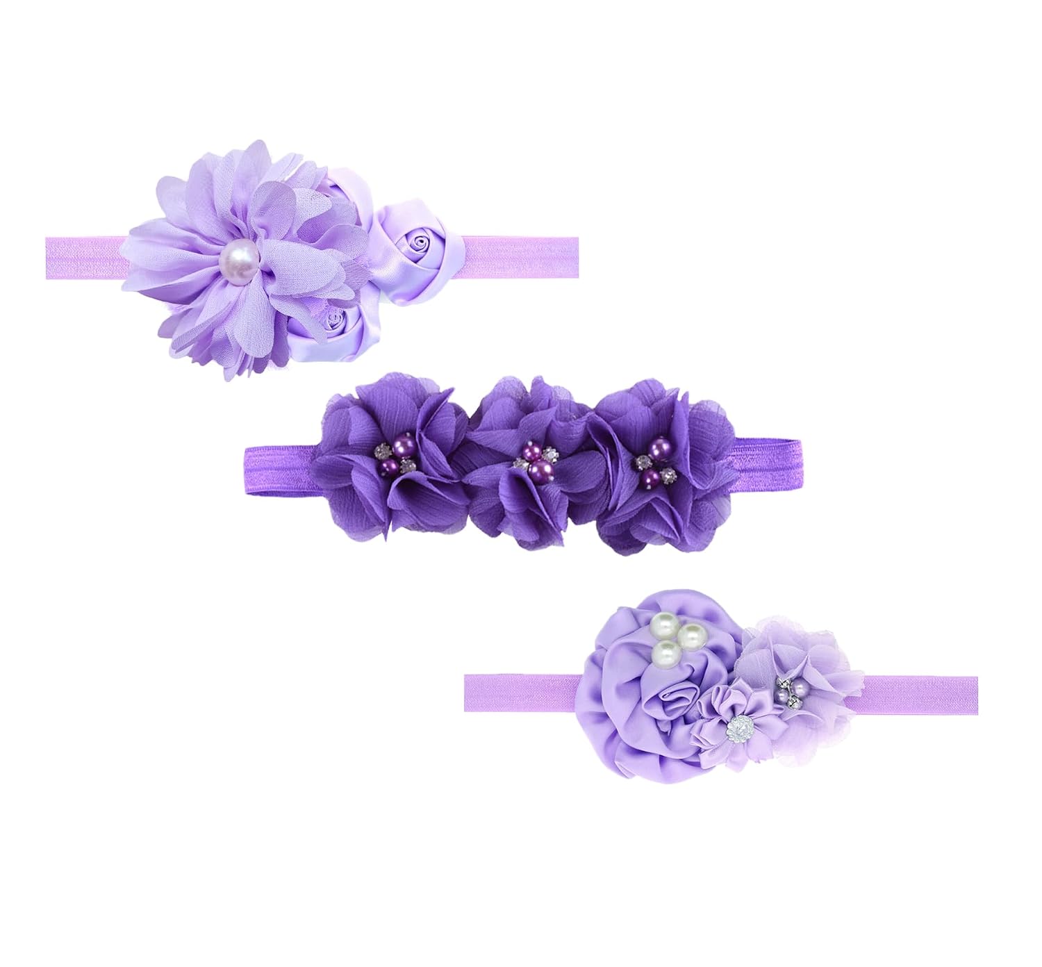 Baby Girl Headbands with Bows.(FD88) (Purple)