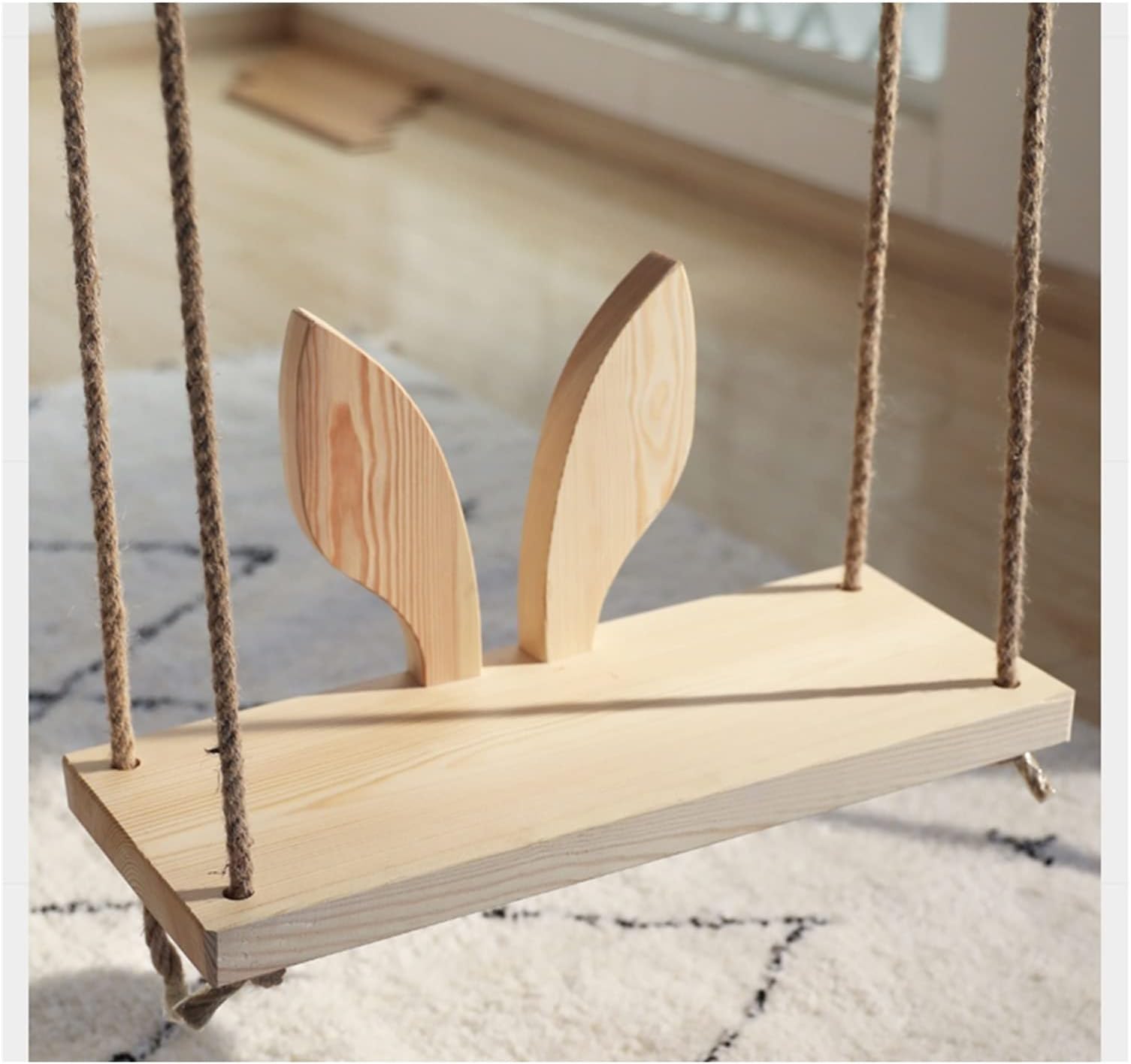 XIAOHUISP Play Set Swings Wooden Swing Hanging Wooden Tree Swings Seat Adjustable Wood Durable Sturdy Swings for Adult Kids Children Garden Yard Indoor Use Swing Seats (Color : B-110X22X3cm)