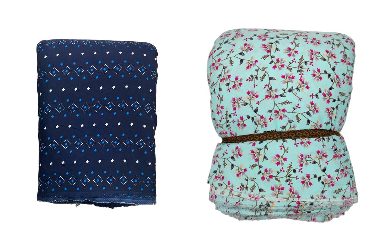 GenericLILABA Crepe Printed Multi-purpose Fabric (F-Lilaba-1152)