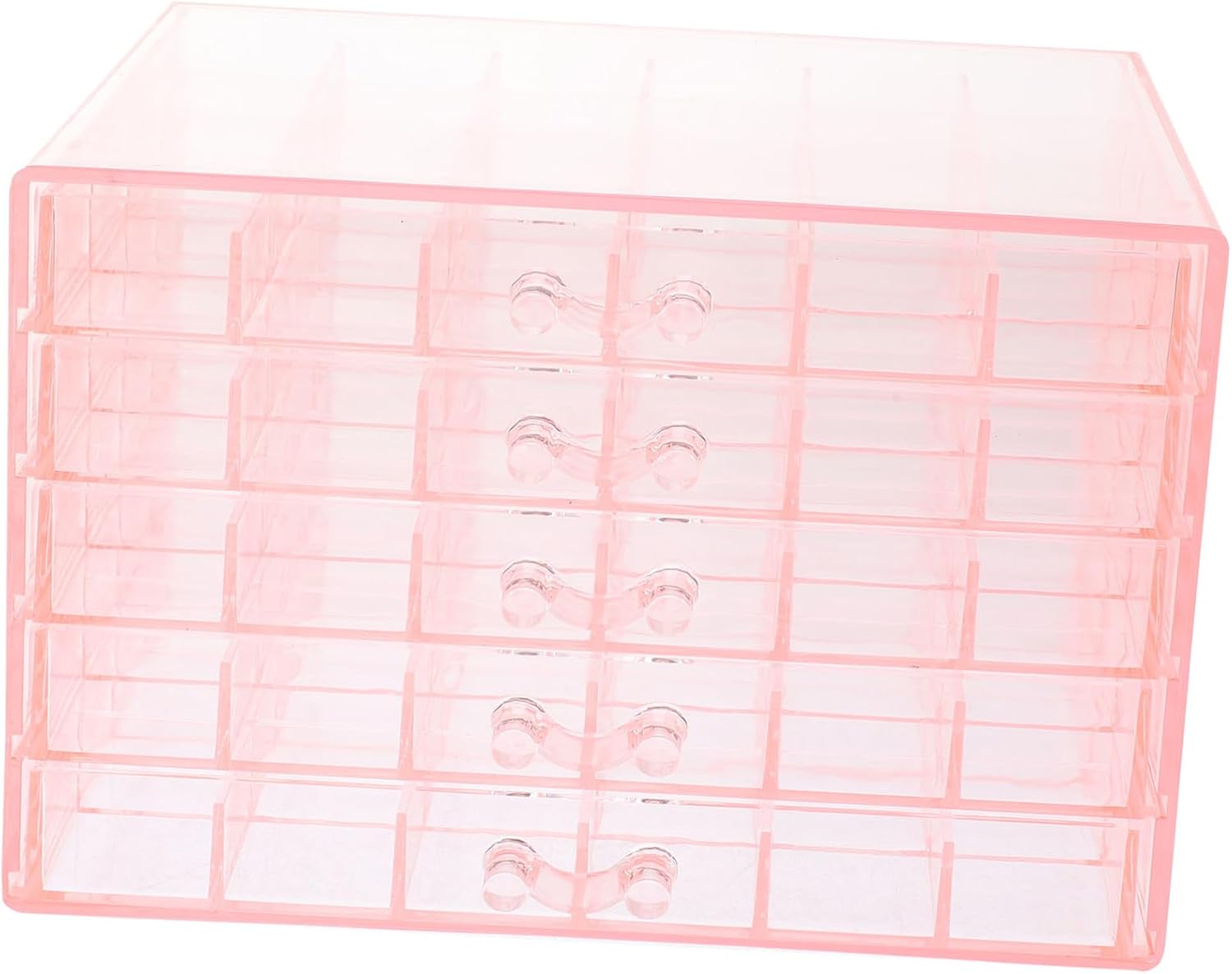 TOYANDONA Jewelry Organizer Box Transparent Dustproof Storage Case with Compartments Large Capacity Holder for Earrings Rings Necklaces Bracelets