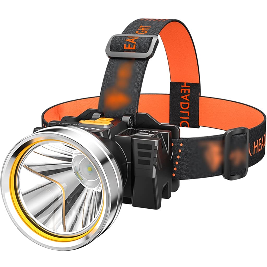 Lampada Frontale Nera Da 1200 MAh, Ultra Luminosa, Con Ricarica USB Sensore Di Movimento Regolabile Lampada Da Campeggio Montata Sulla Testa Per Pesca Allaperto Dubuns 85890071