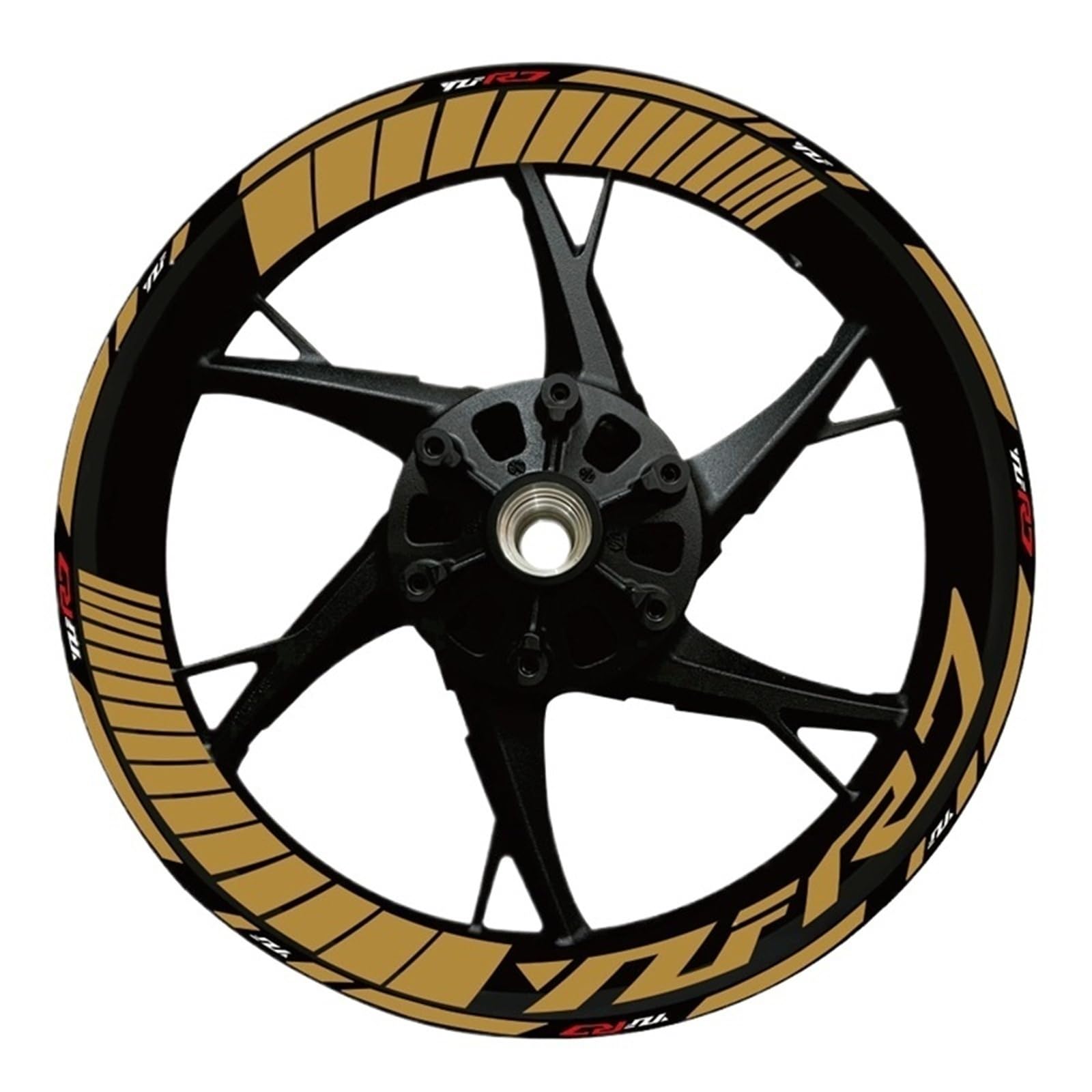 Calcomanía Decorativa para Buje Rueda Interior Y Exterior Motocicleta 17 Pulgadas Pegatina Reflectante para YZF R7(Set Meal 8)