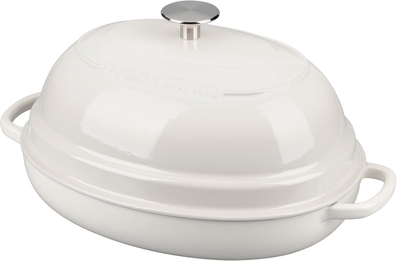 Enameled Cast Iron Oval Dutch Oven Pot with Lid, Dutch Oven for Sourdough Bread Baking, Bread Oven, Bread Dutch Oven, Oval Bread Pan, 5qt, Seasalt