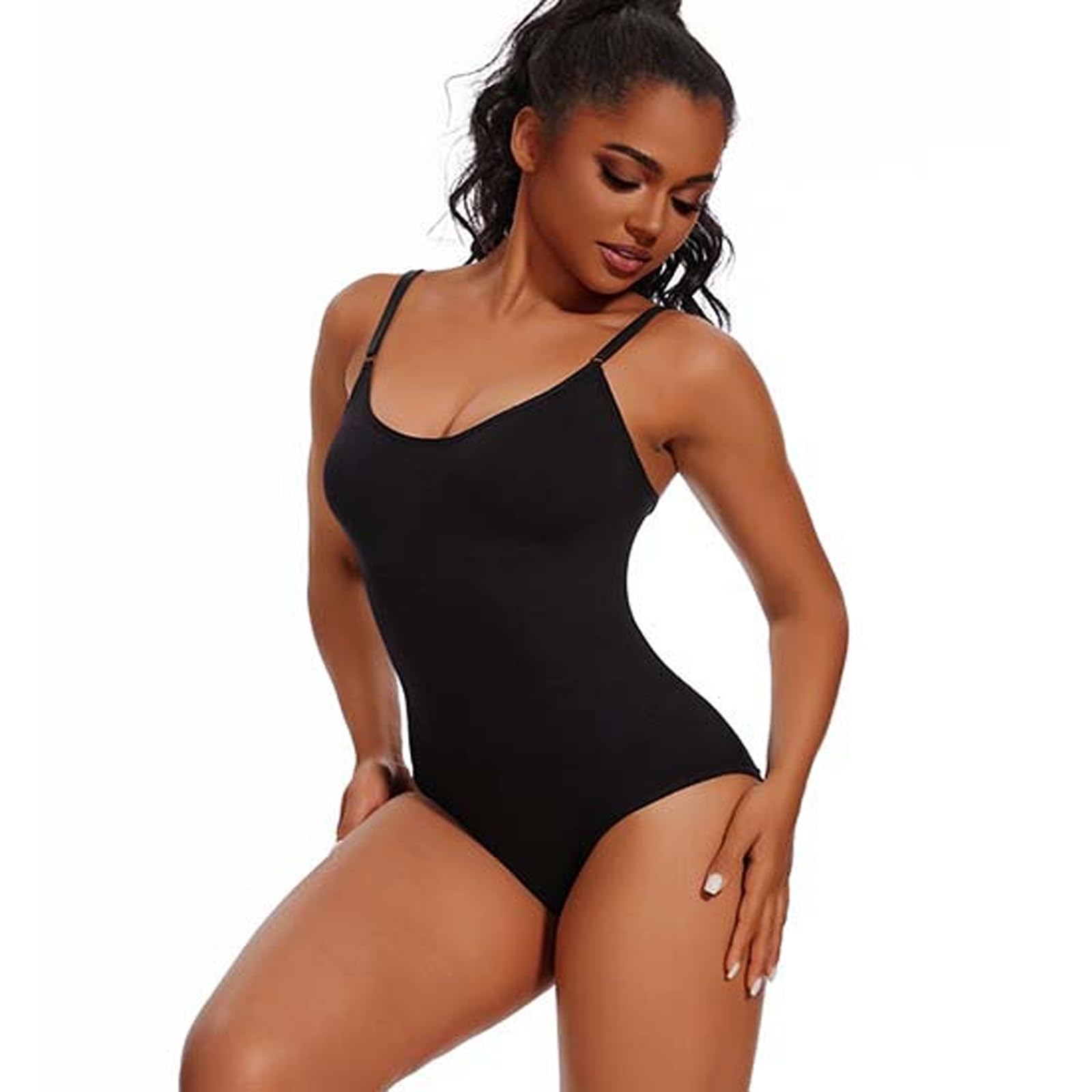 Body Modellante Donna - Guaina Snellente Pancia Piatta Con Spalline Regolabili - Foto 4