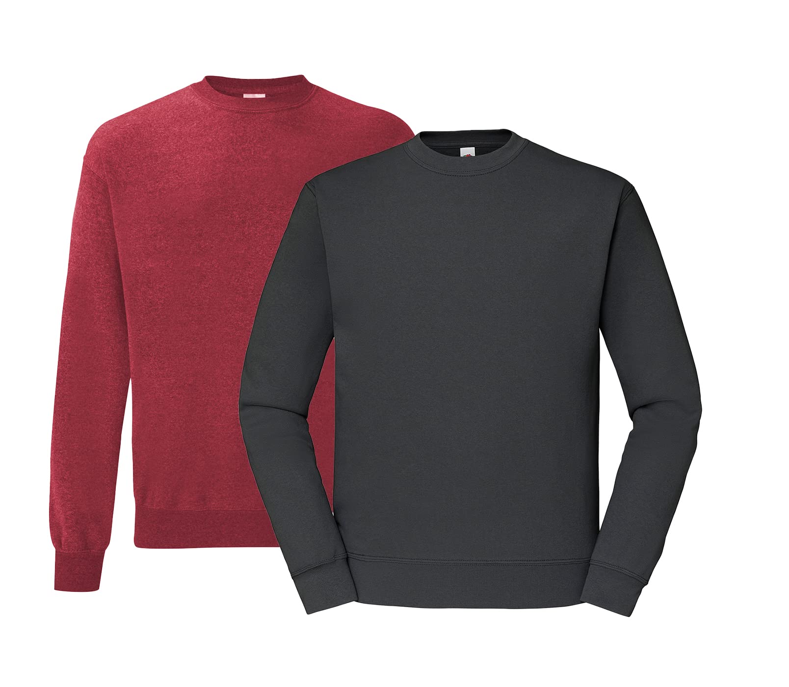 Fruit Of The Loom Men's 1X Vintage Red, 1X Graphit & 1X Hlkauf Block ’S Set-In Sweatshirt, Xxl