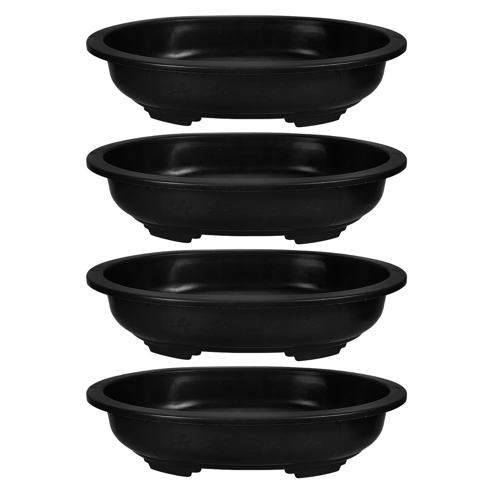 Pots ovales pour jardinage plastique léger lot de 4 grands pots réutilisables anti-casse