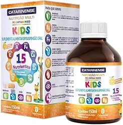 Polivitaminico Kids Sabor Laranja com 15 Nutrientes 150ml Catarinense