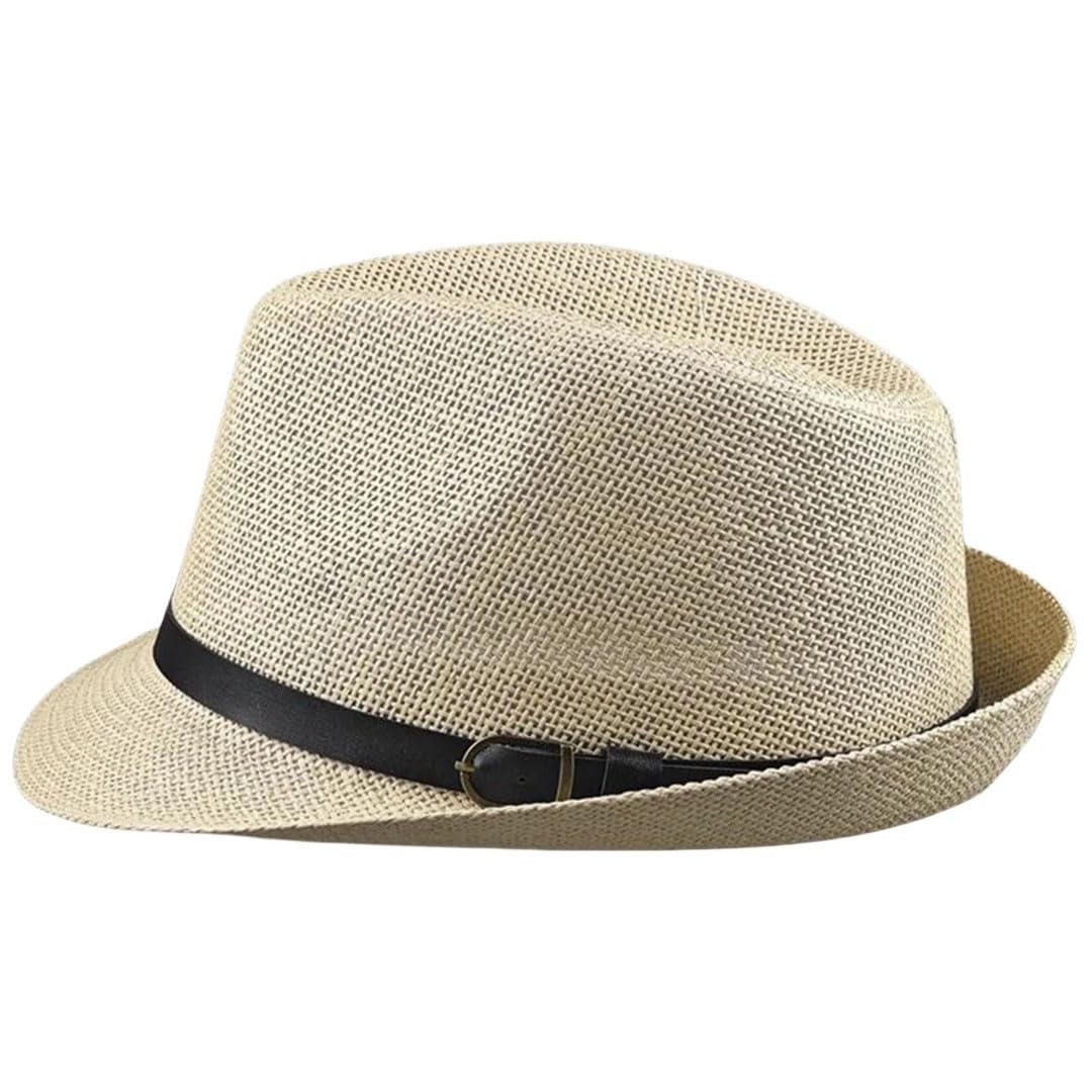 Cappello da sole in paglia Fedoras da pesca all'aperto Trilby da donna e da spiaggia, cioccolato, 7/7 1/8
