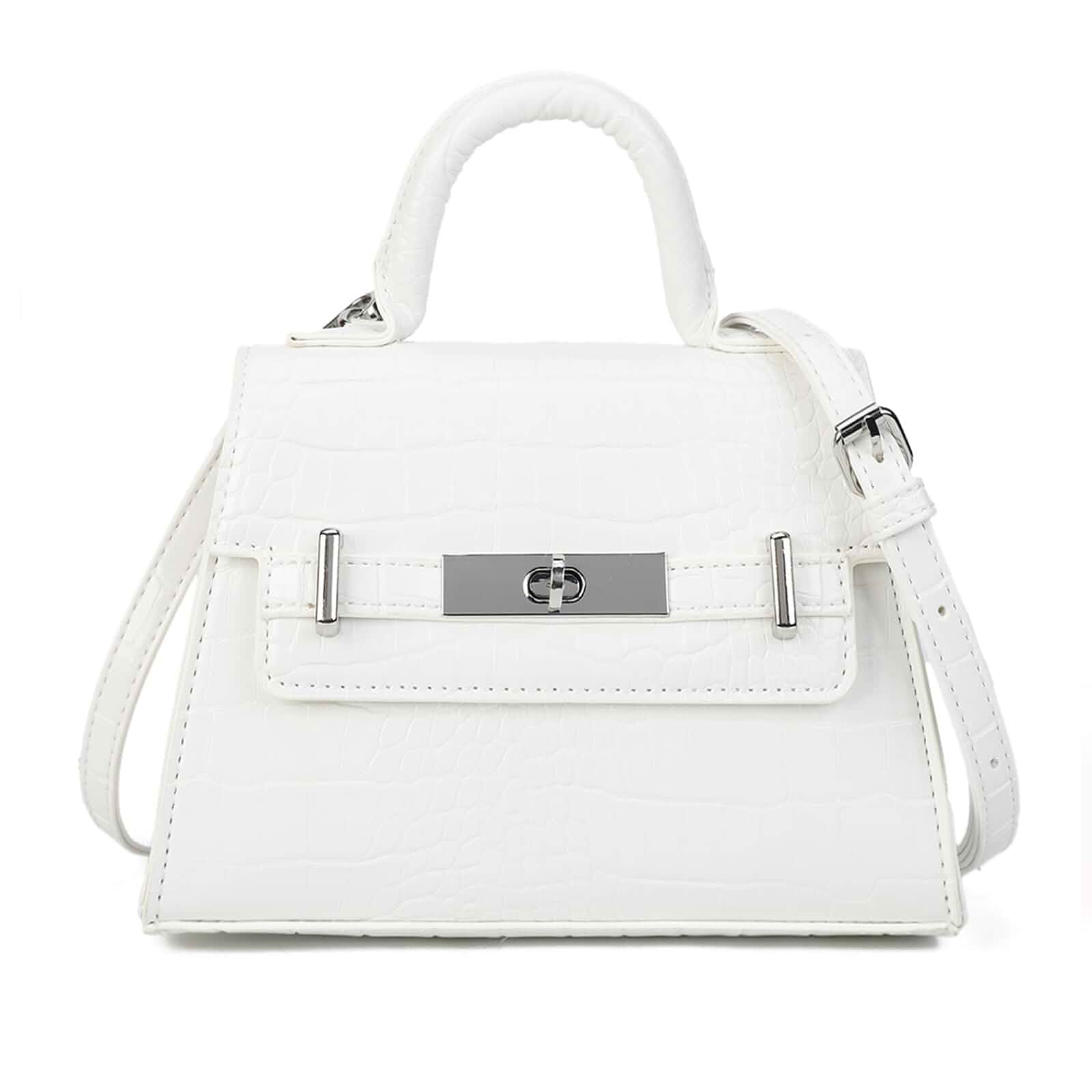 Small Cute Crossbody Purse for Women, Convertible Top Handle BagStructured Vegan Leather, Fits 6.7-Inch Phone for Dressy Outfit and Everyday Use