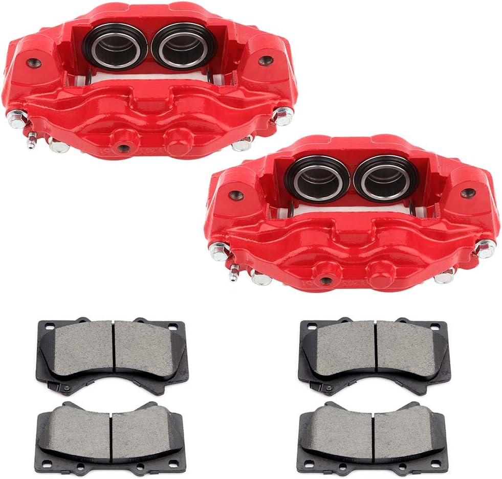 ECCPP Front Brake Calipers Assembly with Ceramic Pads fit for 2008-2016 Toyota Sequoia,2007-2016 Toyota Tundra