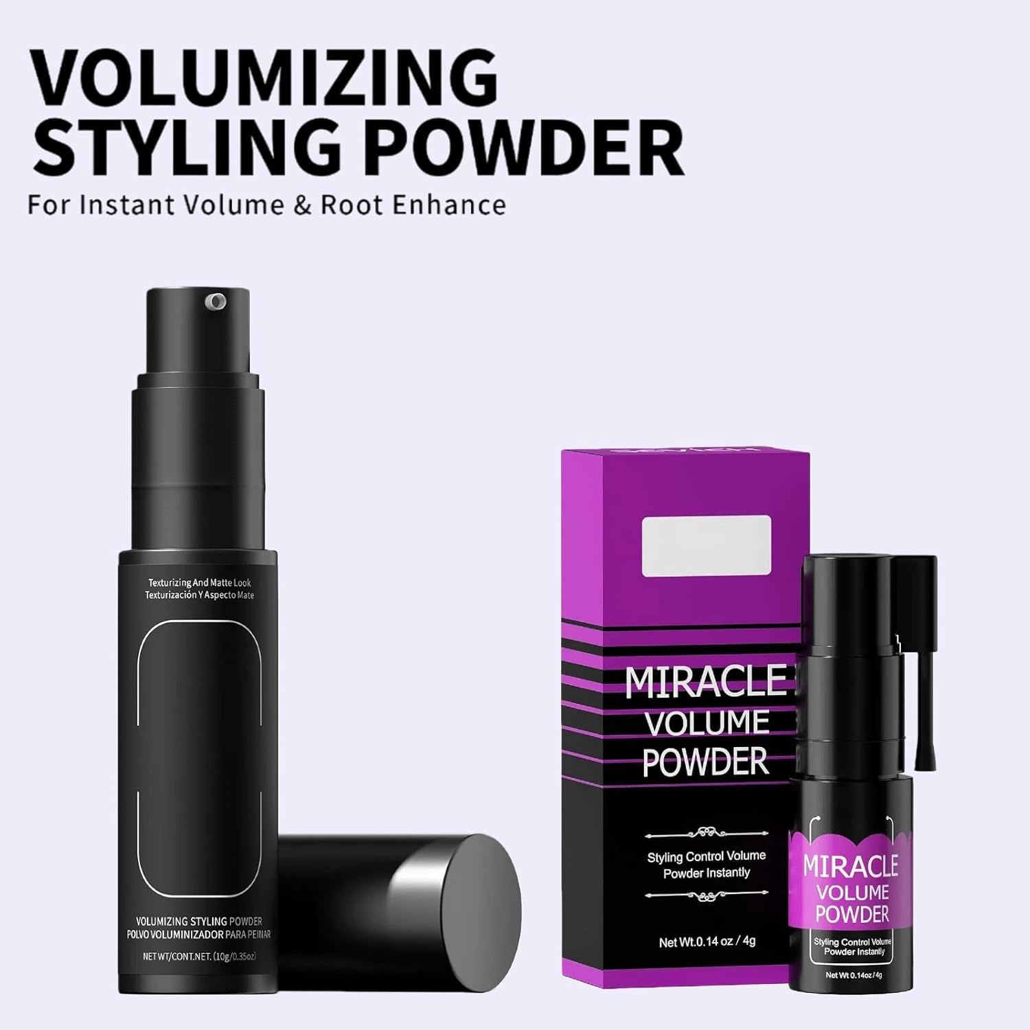 Gowwim Texture Powder 3-Piece Set, 360° Rotating Hair Texture Styling Volume Powder & 10g Instant Oil Control & Matte Finish Volumizing All-Day Hold for Men & Women Volumizing Non-greasy