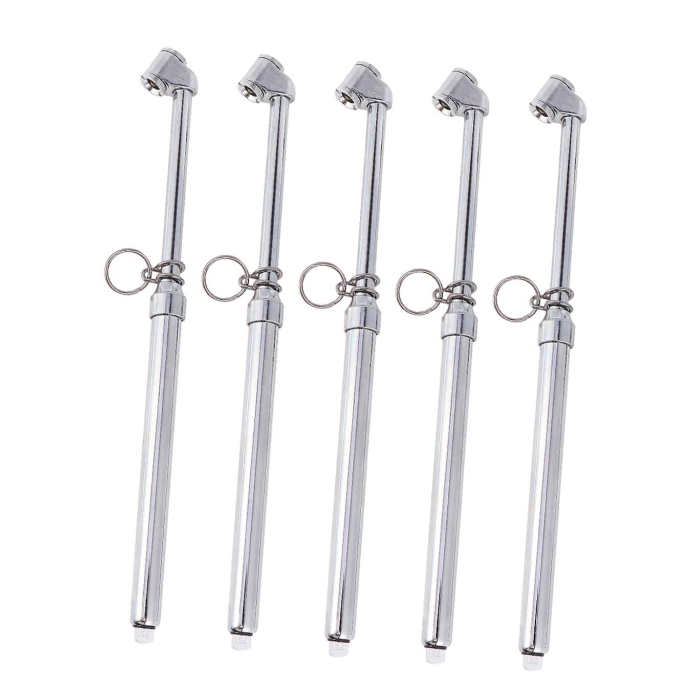 Manomètre de Pression Pneus à Crayon 5 Pièces, Tout Métal