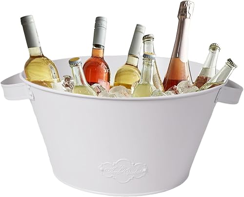 Miniatura 1 de Cubos de hielo de metal para fiestas, cerveza, bañera de bebida y decoración navideña, cubo de regalo para vacaciones, centros de mesa para el