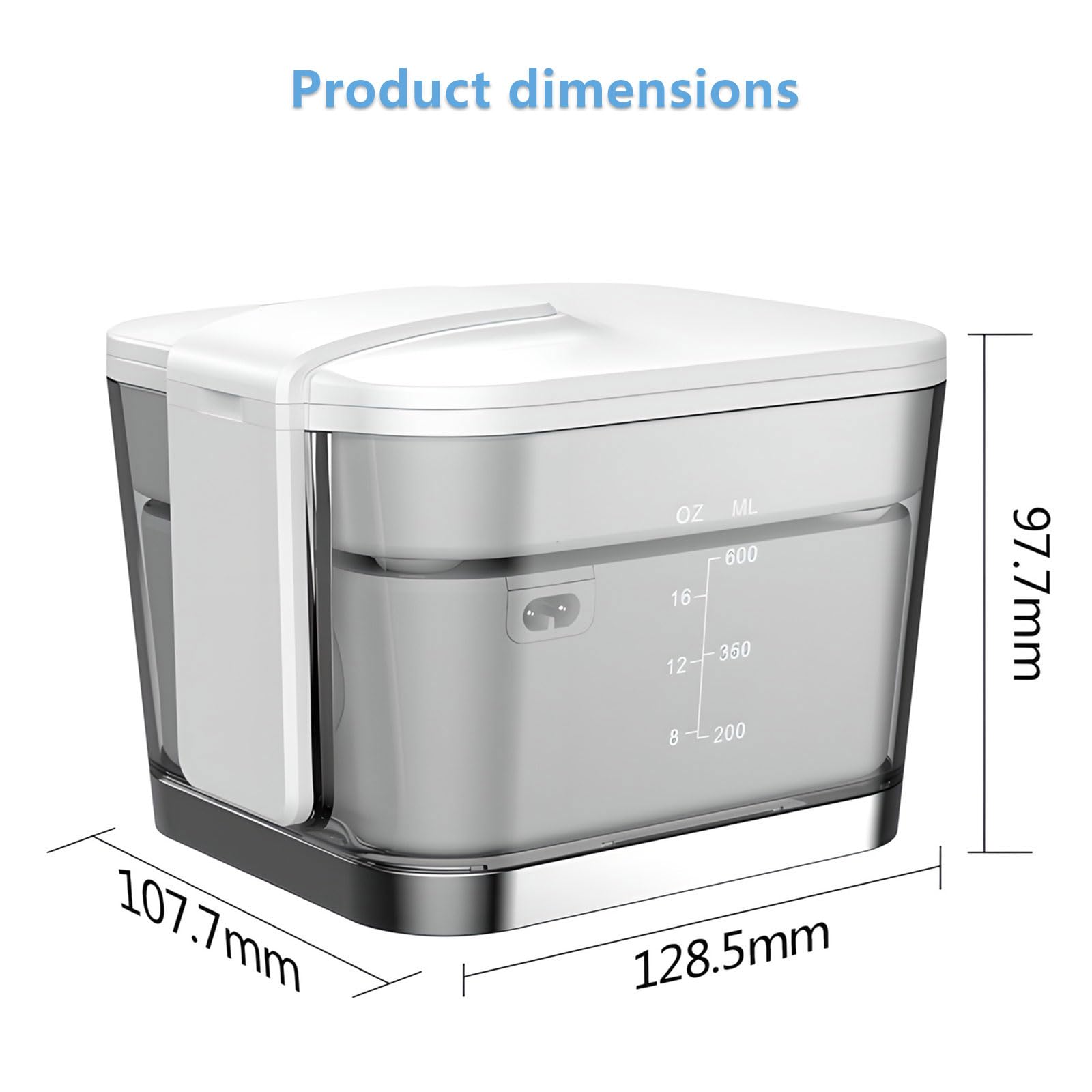 Irrigador bucal eléctrico de 600 ml, ajuste de presión en 10 niveles y boquilla giratoria de 360°, pantalla LED con múltiples modos, incluye 2 boquillas para el cuidado bucal