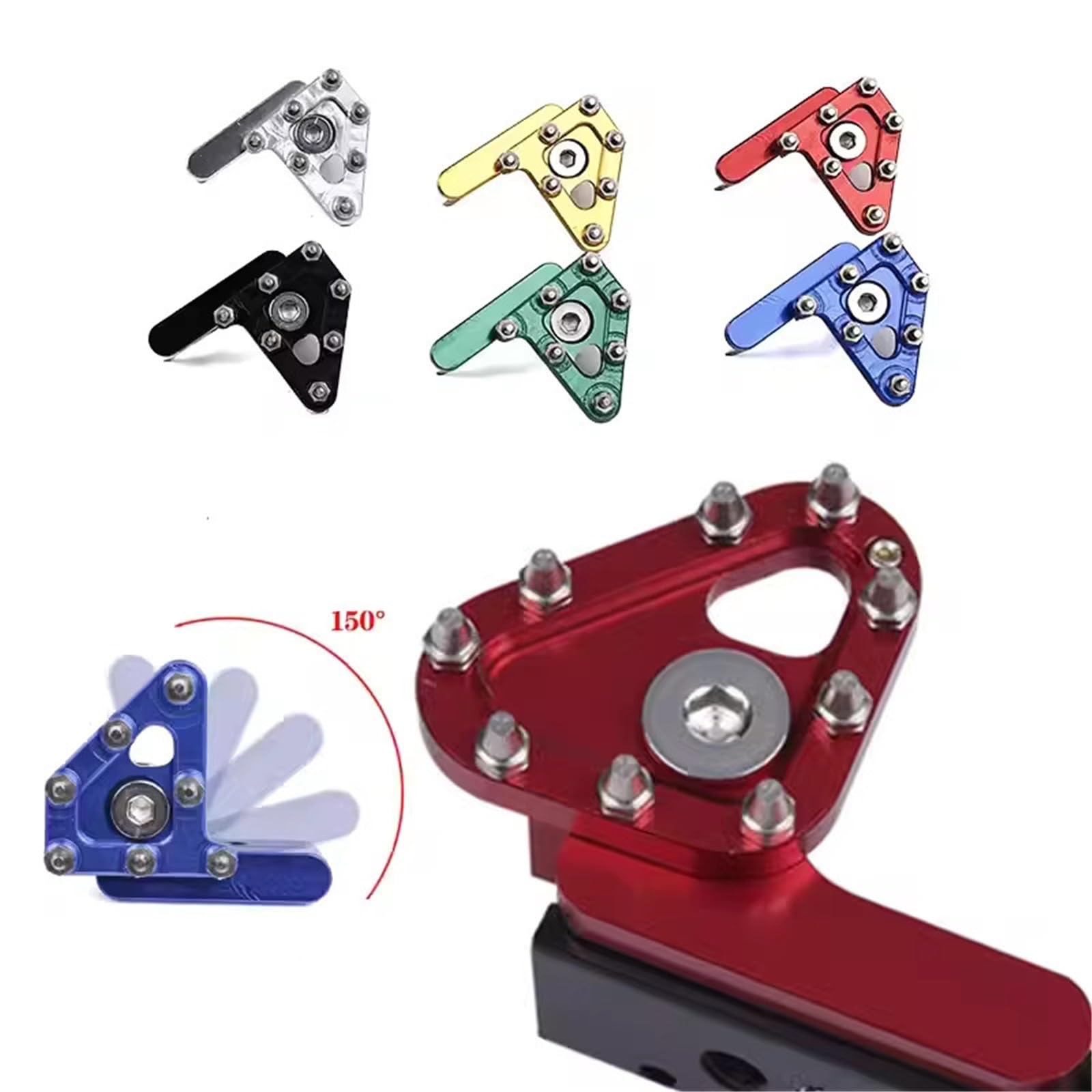 Pasuje do CRF/KLX/YZF głowica pedału hamulca obrotowy pedał ze stopu aluminium CNC Linka sprzęgła motocykl(Red)