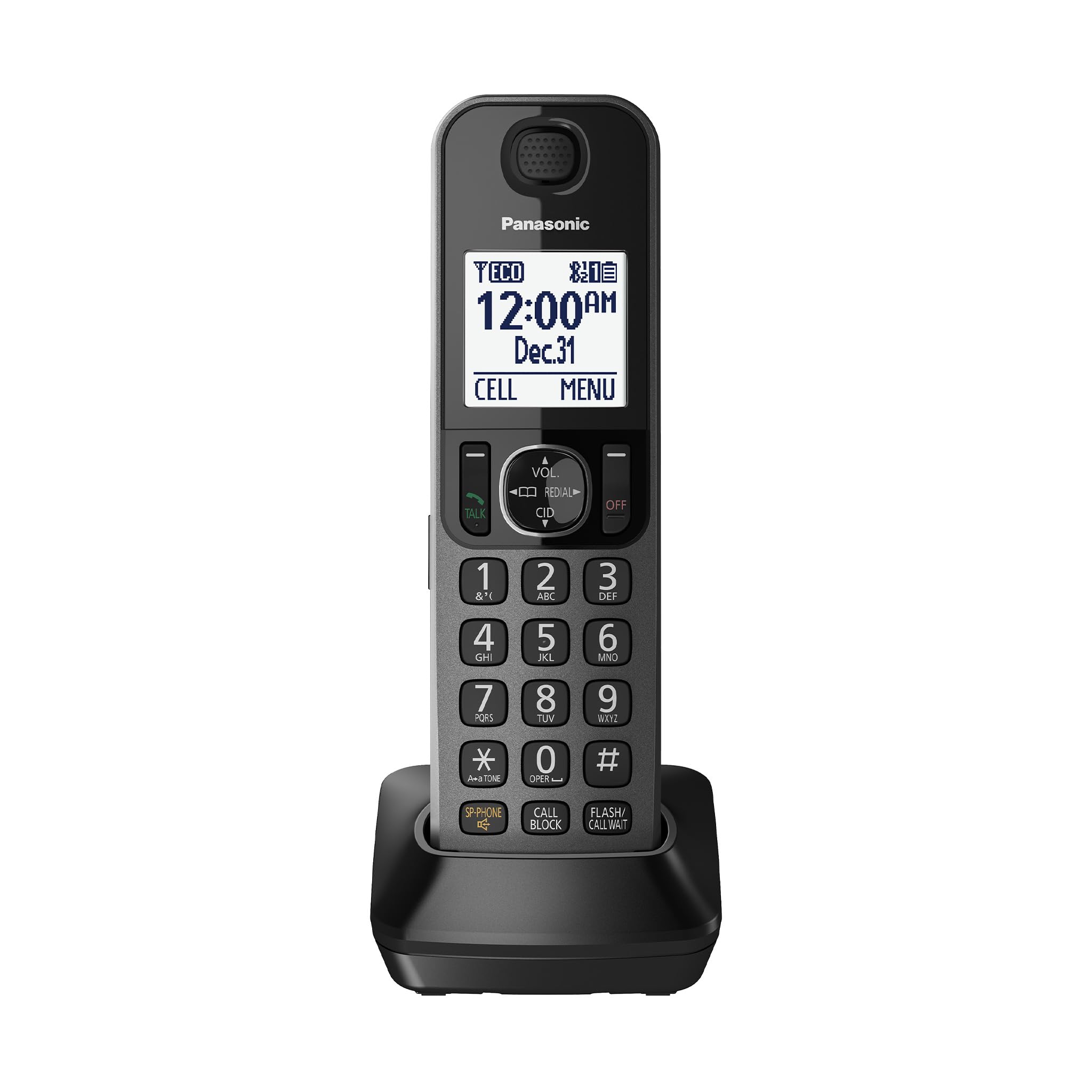 Panasonic KX-TGFA30M DECT 6.0 Additional Digital Cordless Handset for KX-TGF38 Series, Metal