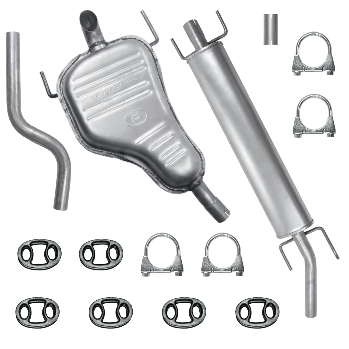 Polmo Schalldämpferset Auspuffanlage Auspuff für Opel Astra 3 III H Schrägheck, GTC 1.6 1.8