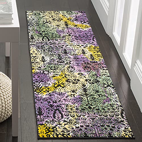 Super Big Clearance! SAFAVIEH Watercolor Collection WTC673H Modern Boho Abstract Non-Shedding Living Room Entryway Foyer Hallway Bedroom Runner, 2'3" x 8' , Light Yellow / Green Super Big Clearance! SAFAVIEH Watercolor Collection WTC673H Modern Boho Abstract Non-Shedding Living Room Entryway Foyer Hallway Bedroom Runner, 2'3" x 8' , Light Yellow / Green