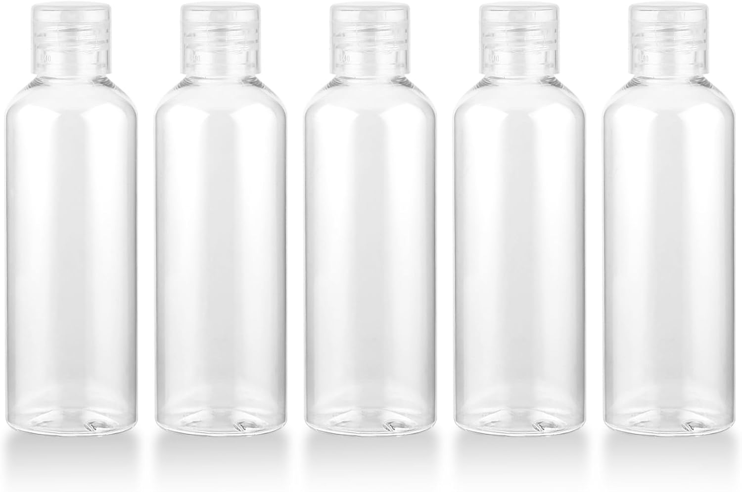 WLLHYF 5Pcs Travel Bottles 3.4oz Empty Plastic Travel Bottles for Toiletries TSA Approved Leak