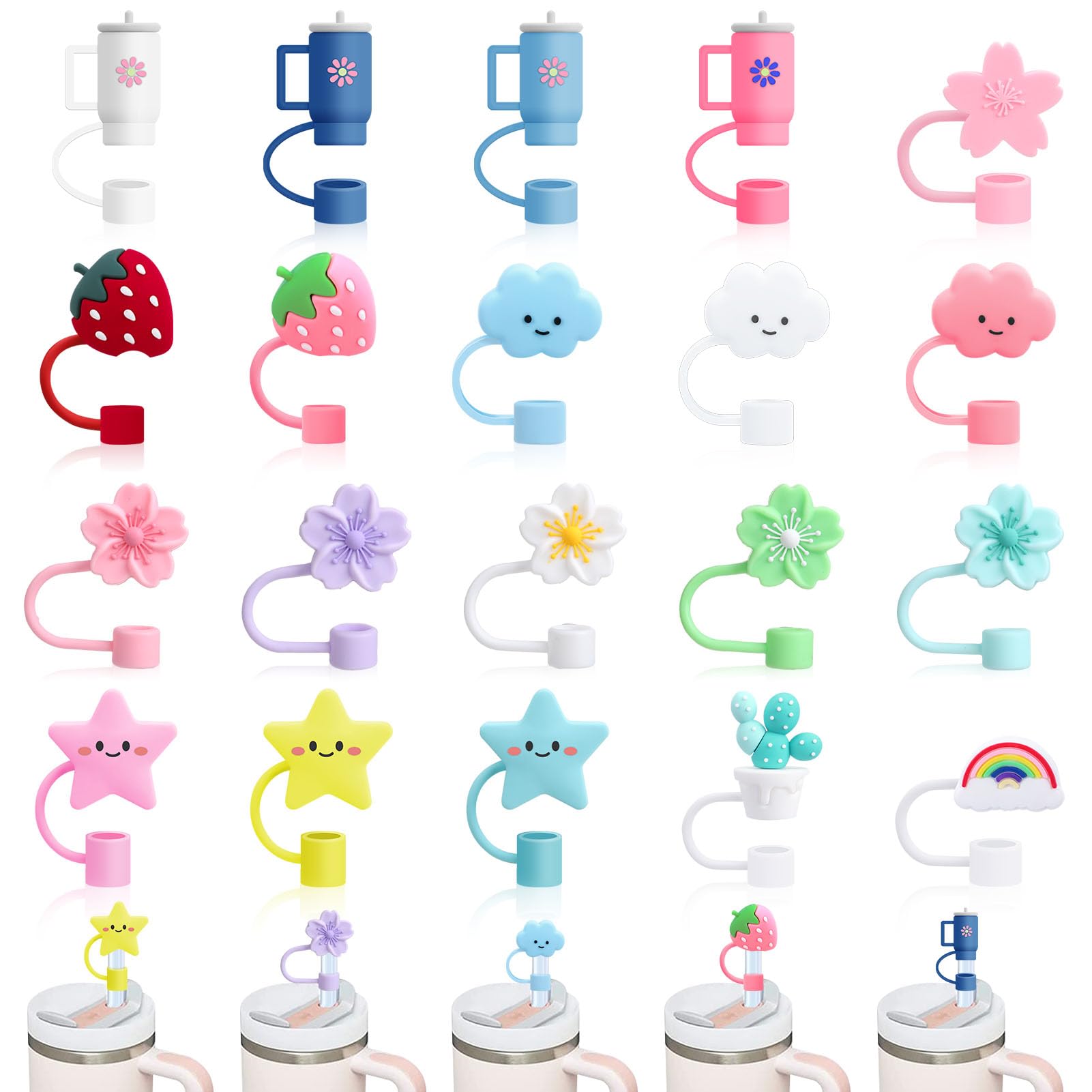 Accessoires de paille de 10 mm en silicone pour gobelet isotherme et tasse 1,2L