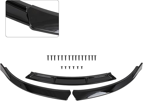 Miniatura 2 de ROADFAR Divisor de labio de parachoques delantero negro brillante para Chevrolet Cruze 2011-2014