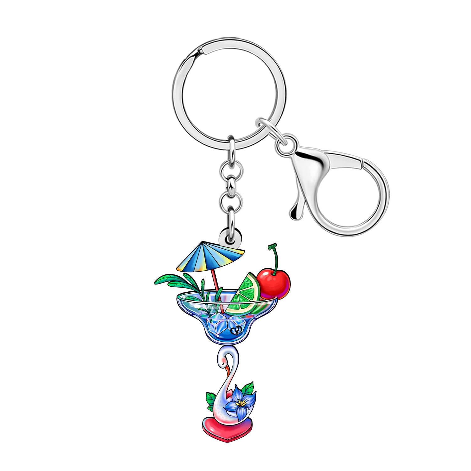 DUOWEI Divertente Hawaii Tropicale Frutta Cocktail Margarita Portachiavi  Per Donne Ragazze Auto Chiavi Portafoglio Regali Accessori (, image size:1500x1500