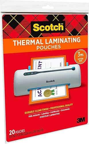 Miniatura 6 de Scotch TP385420 Bolsas de laminado térmico tamaño carta, 3 mil, 11 1/2 x 9, 20 unidades