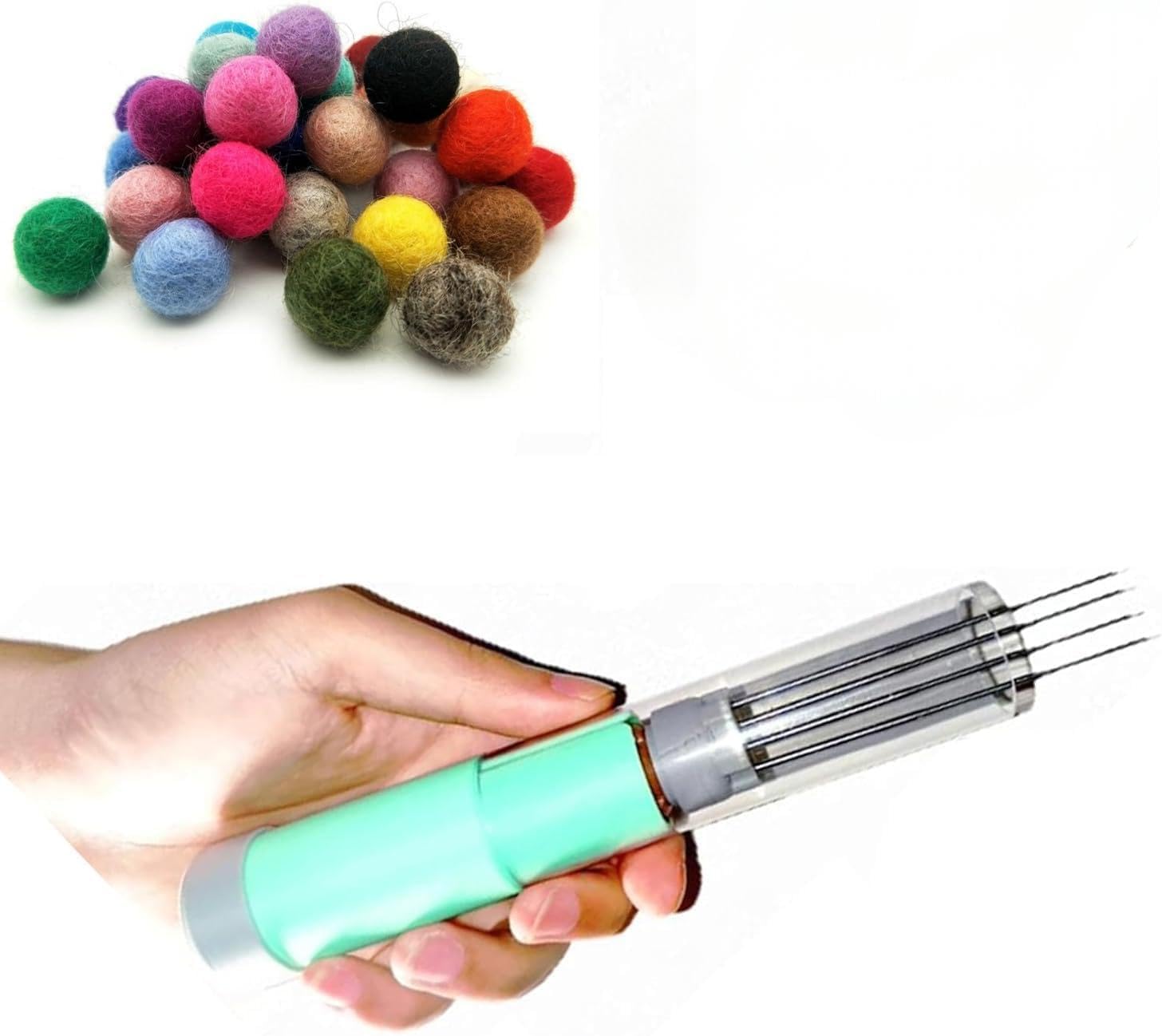 Elektrische Filznadelmaschine, Geschwindigkeit einstellbar, einfacher Nadelwechsel, DIY Wolle Bastelset für schnelles Filzen, Wollmalerei und gefilzte Bastelarbeiten