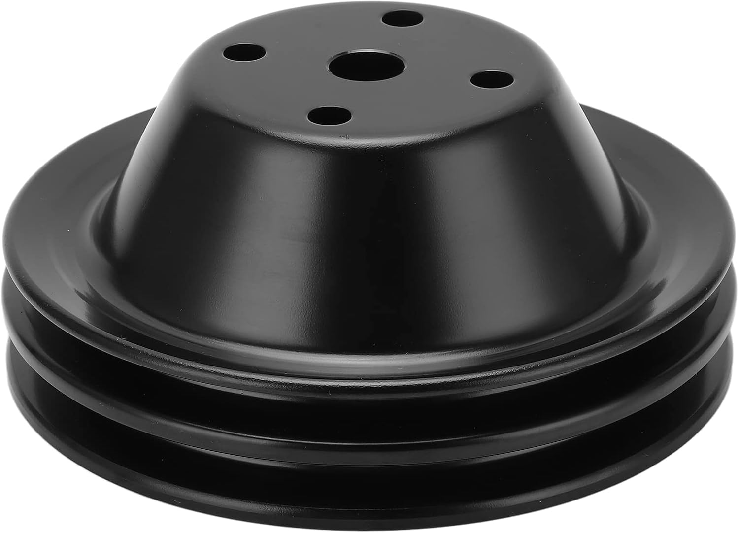 Aramox Engine Water Pump Pulley, Metal Crankshaft Pulley Double Groove