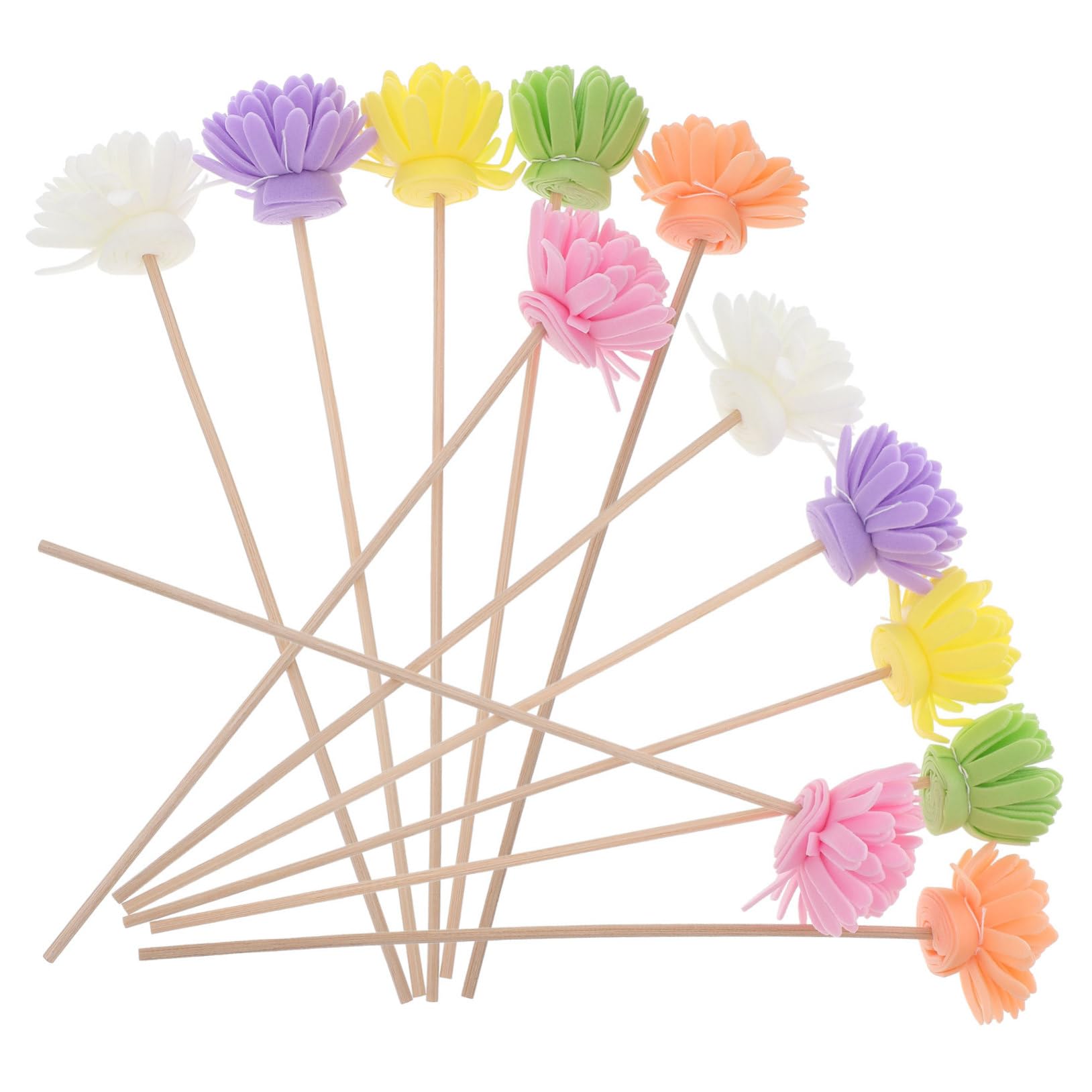 DEARMAMY 12pcs Reed Diffuser Sticks Bulk Scented Oil Reed Diffuser Base Realistic Artificial Flowers for Anywhere