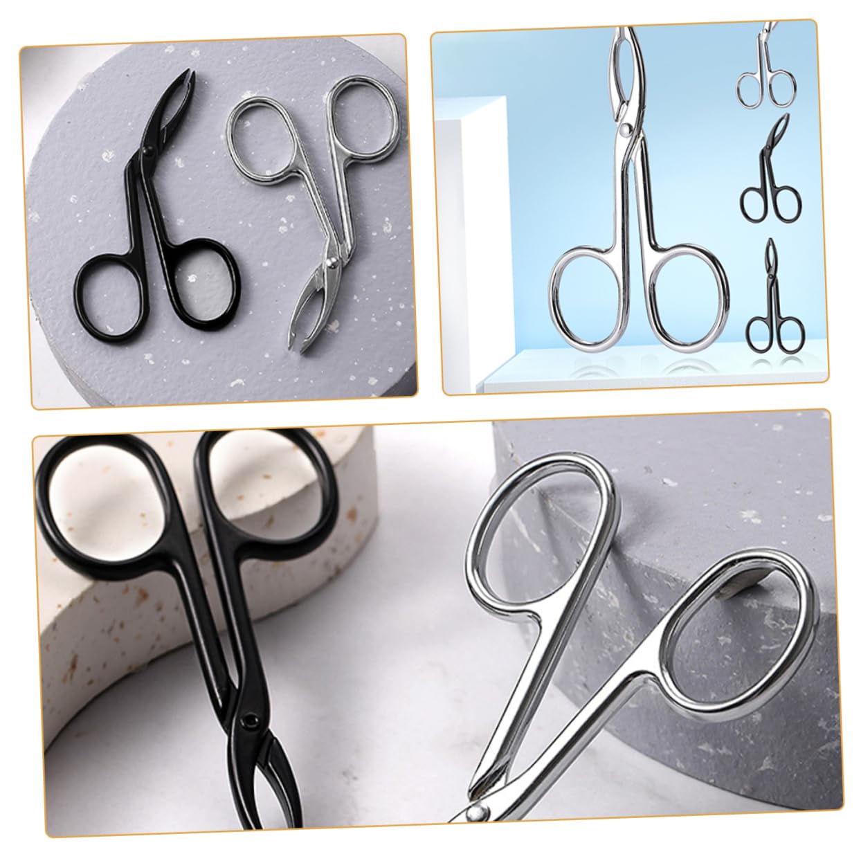 VALICLUD 5 Set Pinze Per Sopracciglia Fronte Pinzetta Attrezzo Sopracciglio Pinzette Per Del Viso Da Donna Sul Mento Pinzette Per Sopracciglia Da Donna Acciaio Inossidabile 4 Pezzi*5