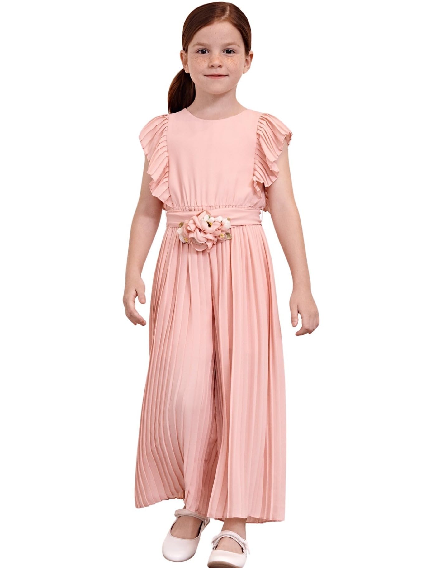 Mono de gasa plisado Abel & Lula confección premium infantil para bodas 164cm 5