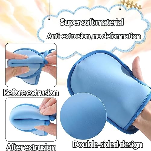 Miniatura 3 de Esponja Saca Mugre Del Cuerpo,Esponjas Saca Mugre, guante removedor de piel muerta, esponja de ducha estilo guante (rosa + azul)