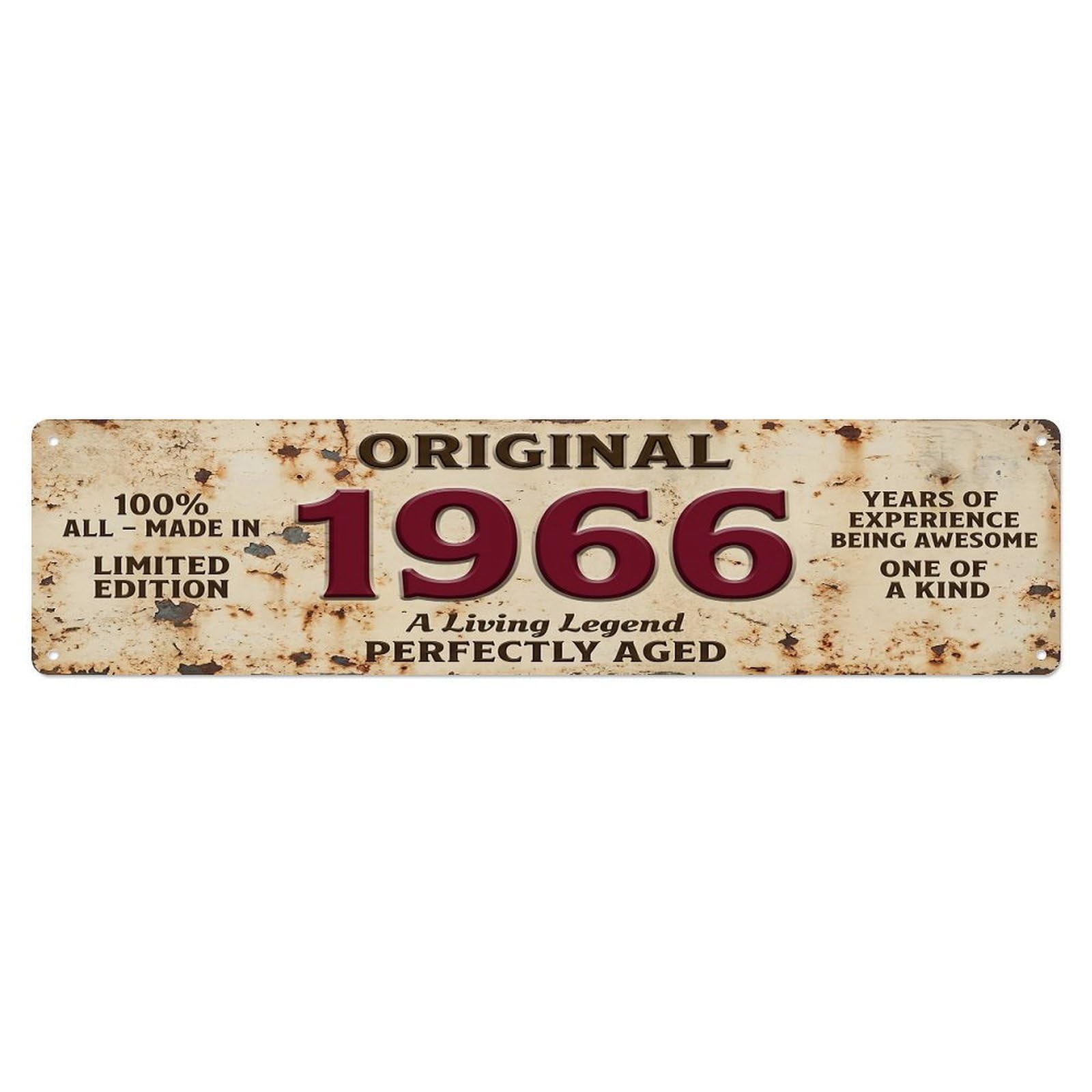 Original 1966 Limited Edition Perfectly Aged Legend Metal Tin Sign
