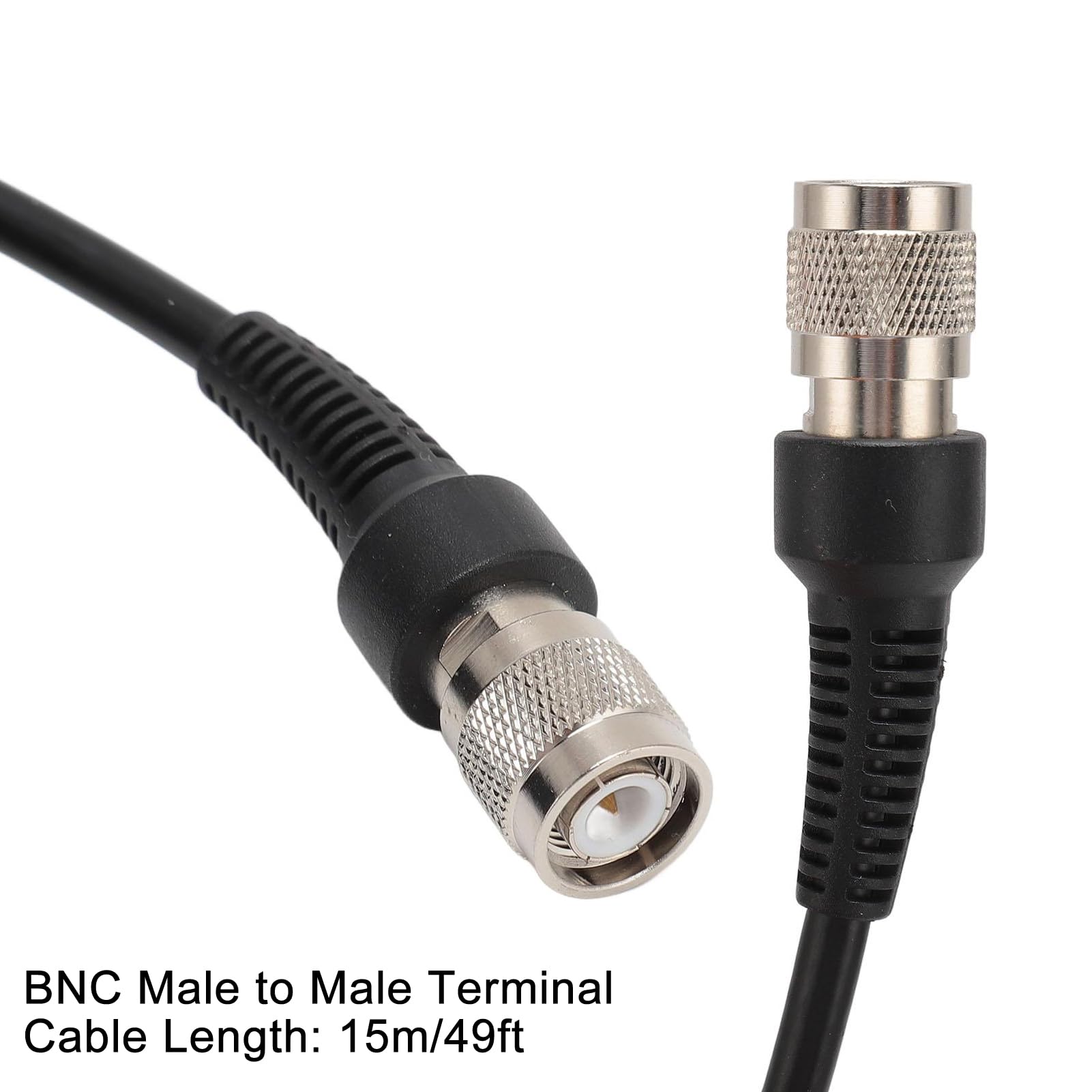 Fyearfly Câble d'Extension TNC de 15 m, Câble de Raccordement TNC Mâle À Mâle, Rallonge RG58 Étanche pour Antenne GNSS, Ligne Coaxiale Rf À Faible Perte Gel200, pour Wifi Et Radio Sans Fil