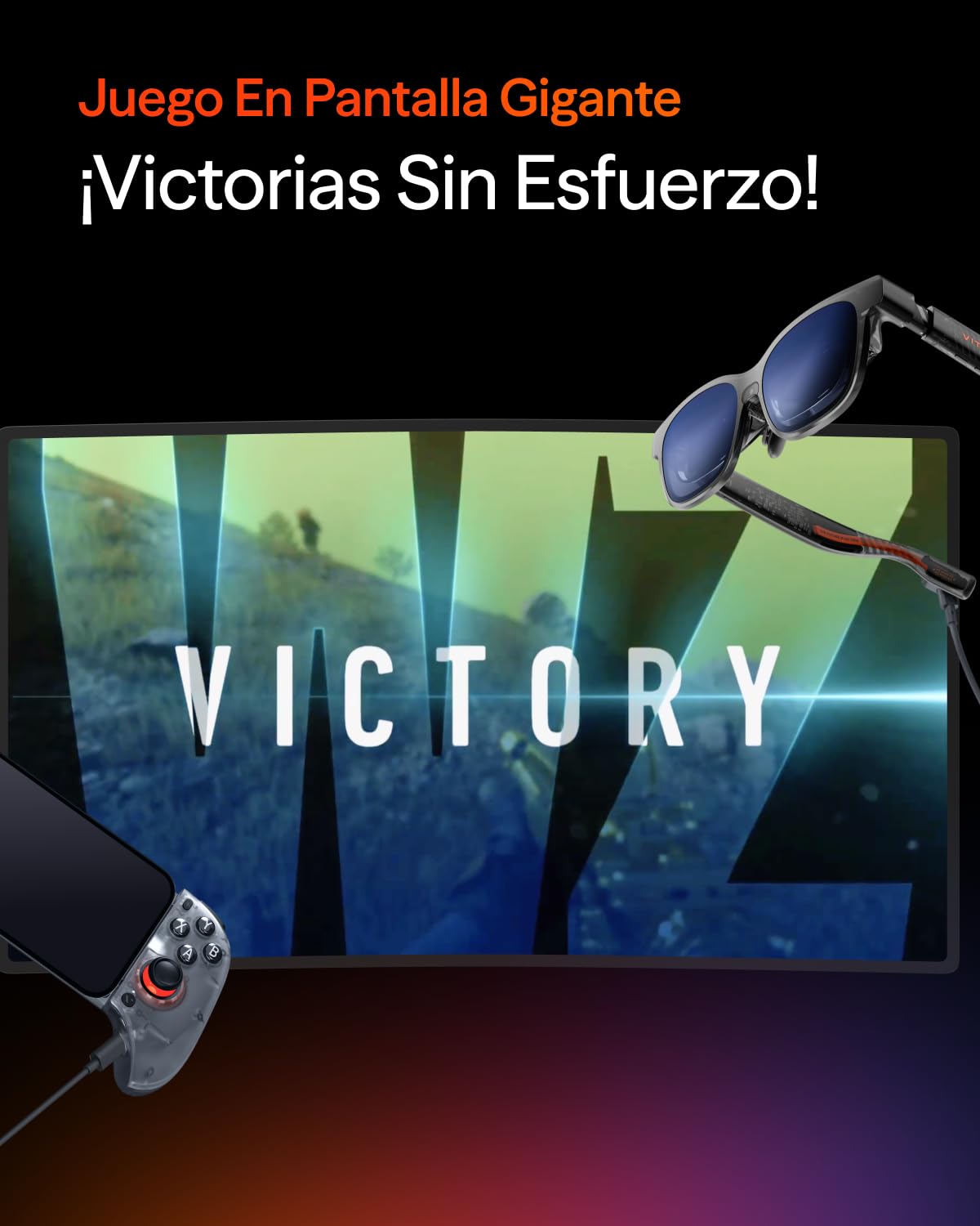 VITURE x 8BitDo Ultimate Mobile Gaming Controller - El Primero Del Mundo para Gafas XR | USB-C Latencia Mínima, Sticks de Efecto Hall, Carga Mientras Juegas, Rendimiento Profesional para Android
