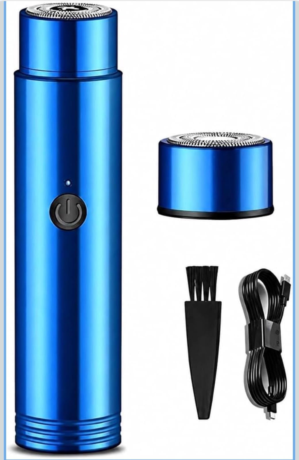 Mini Electric Shaver for Men Portable Pocket Size Rotary Razor Rechargeable Cordless Facial Hair Trimmer Travel Size Electric Shaver for Wet Dry Face Beard Trimming with USB Cable & Cleaning Brush-image-20