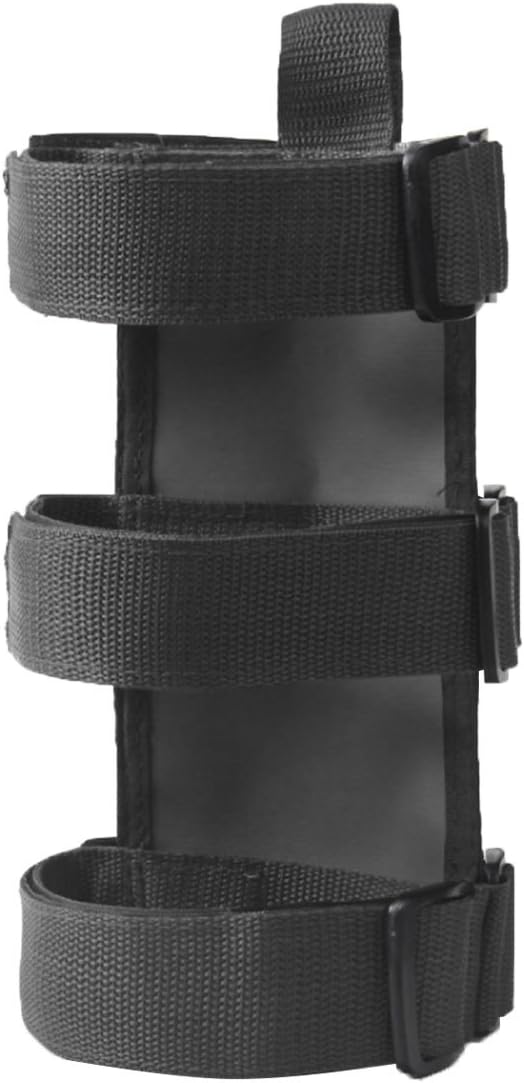 VXAR Fire Extinguisher Holder Adjustable Roll Bar Mounted for Auto Car UTV(ABS Black)