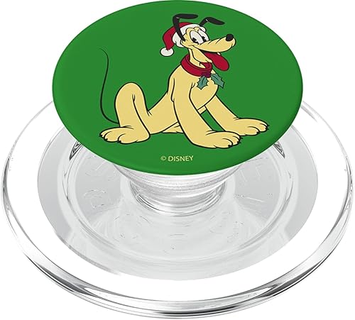 Miniatura 7 de Disney Mickey And Friends - Gorro de Navidad Pluto Santa para retrato, PopSockets intercambiables