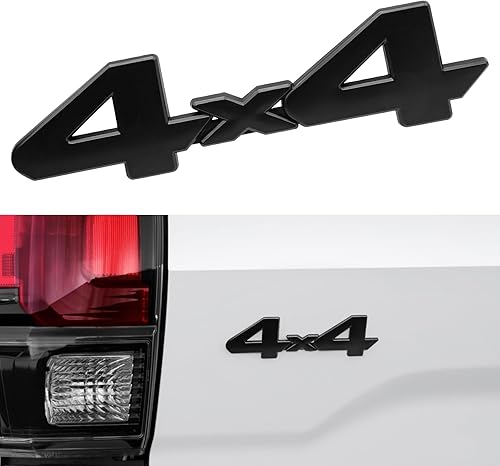 Miniatura 2 de VIVFAN Calcomanía de emblema de 4 x 4 pulgadas, color negro, para guardabarros laterales y traseros con adhesivo de cobertura completa para