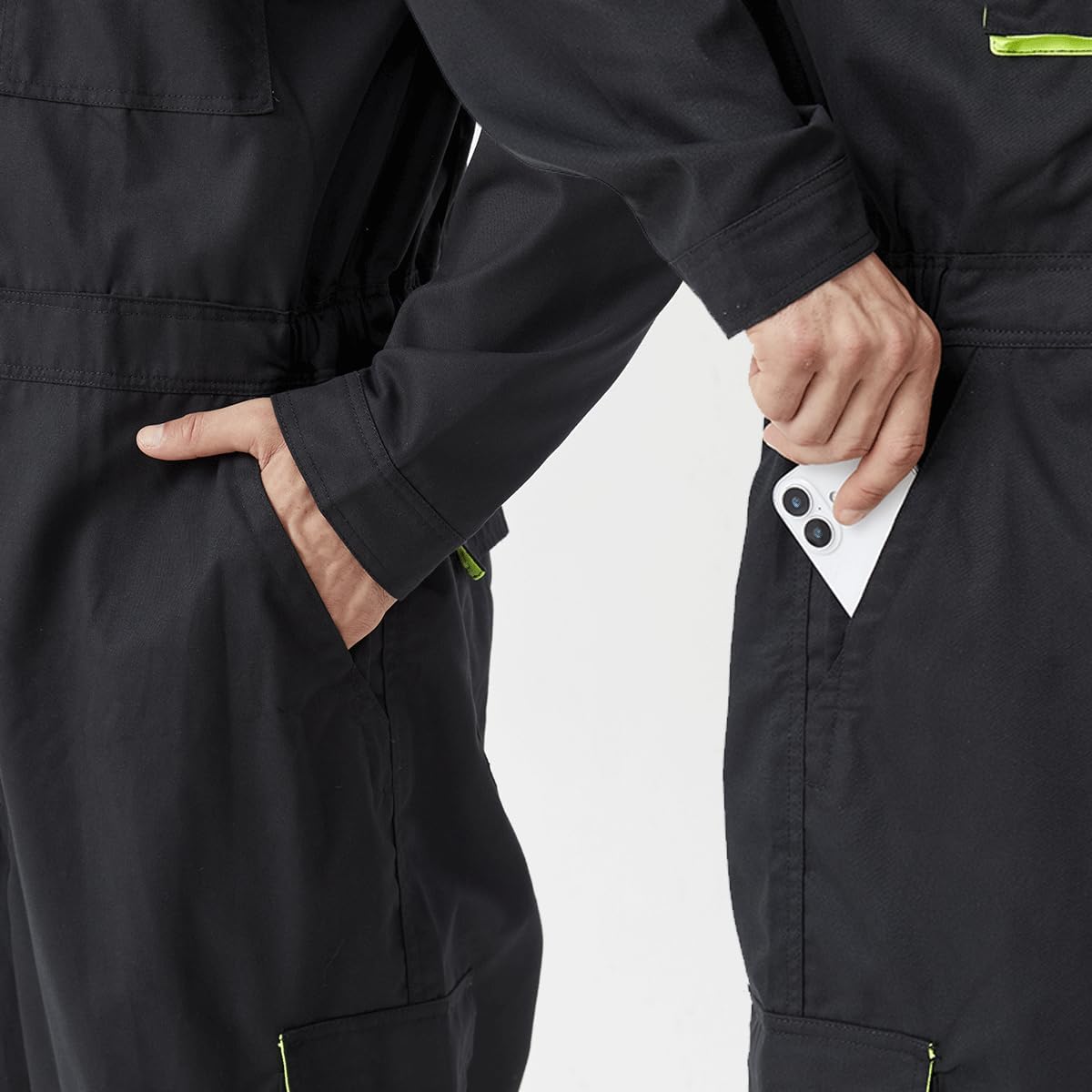 Men's Work Coverall Long Sleeves Overalls Mechanics Coveralls Workwear Jumpsuit with Multi Pockets - Image 8