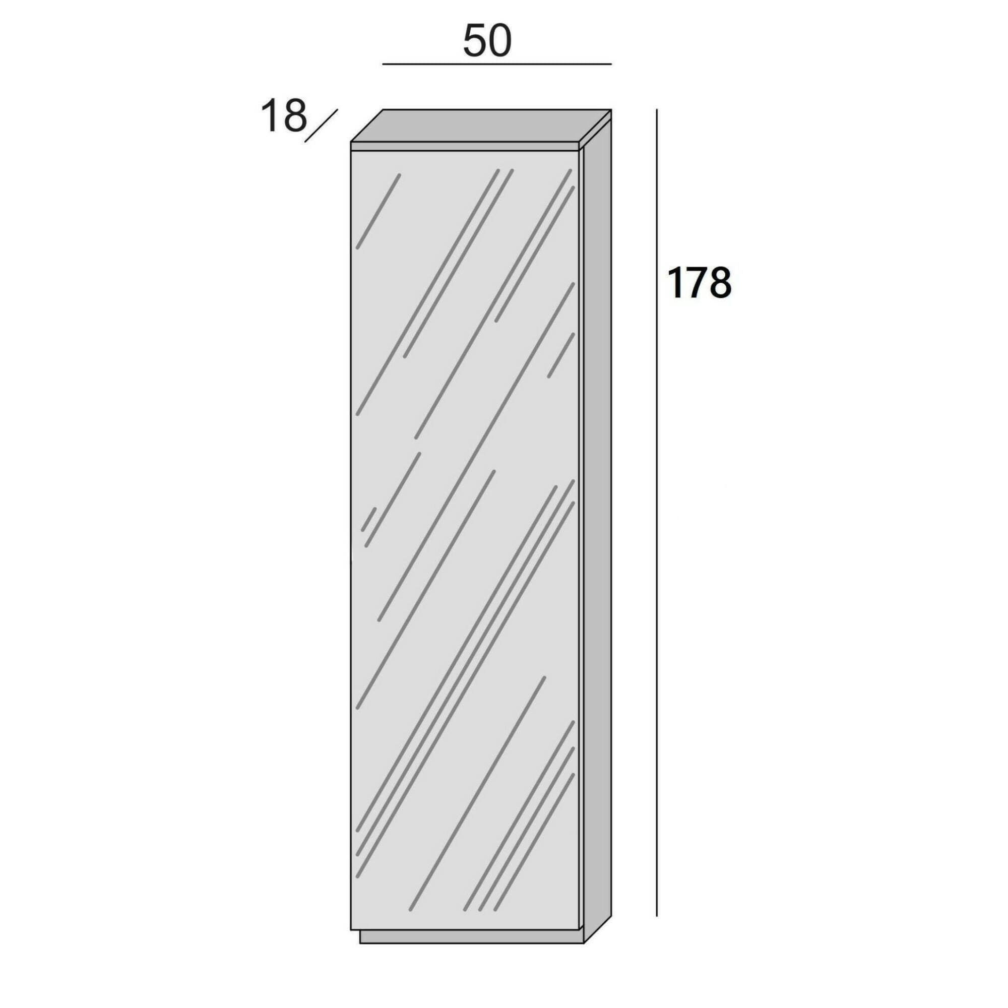 Dmora Scarpiera Ciclamino 18x50x178h cm Bianco 5 Ripiani 10 Paia, Mobile Portascarpe 5 Vani Made in Italy